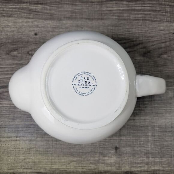 Rae Dunn Artisan Collection‎ Farmhouse White Ceramic Steep Teapot - Picture 8 of 8